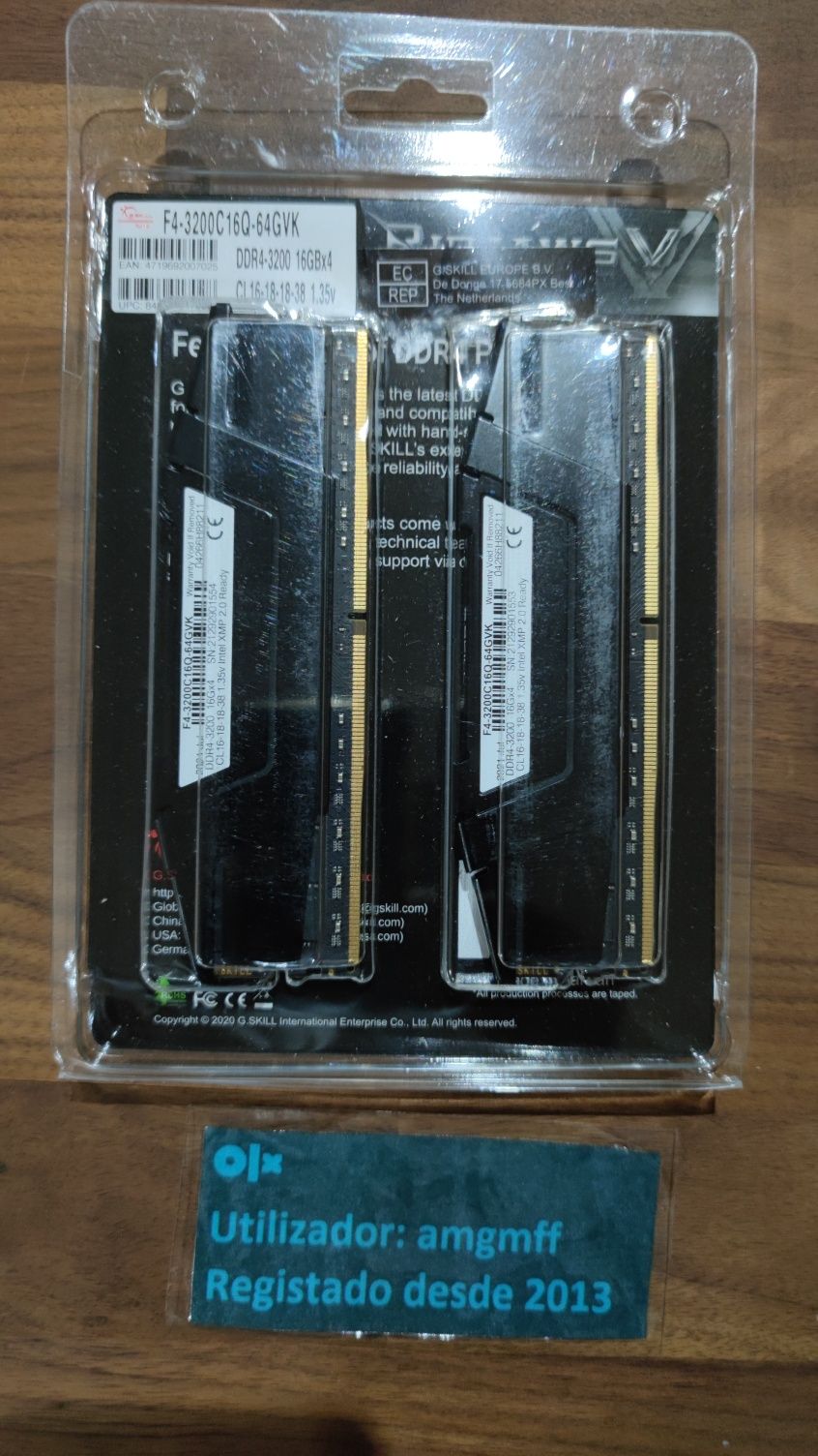 GSkill (G.Skill) Ripjaws V 64Gb (4x16Gb) 3200Mhz DDR4