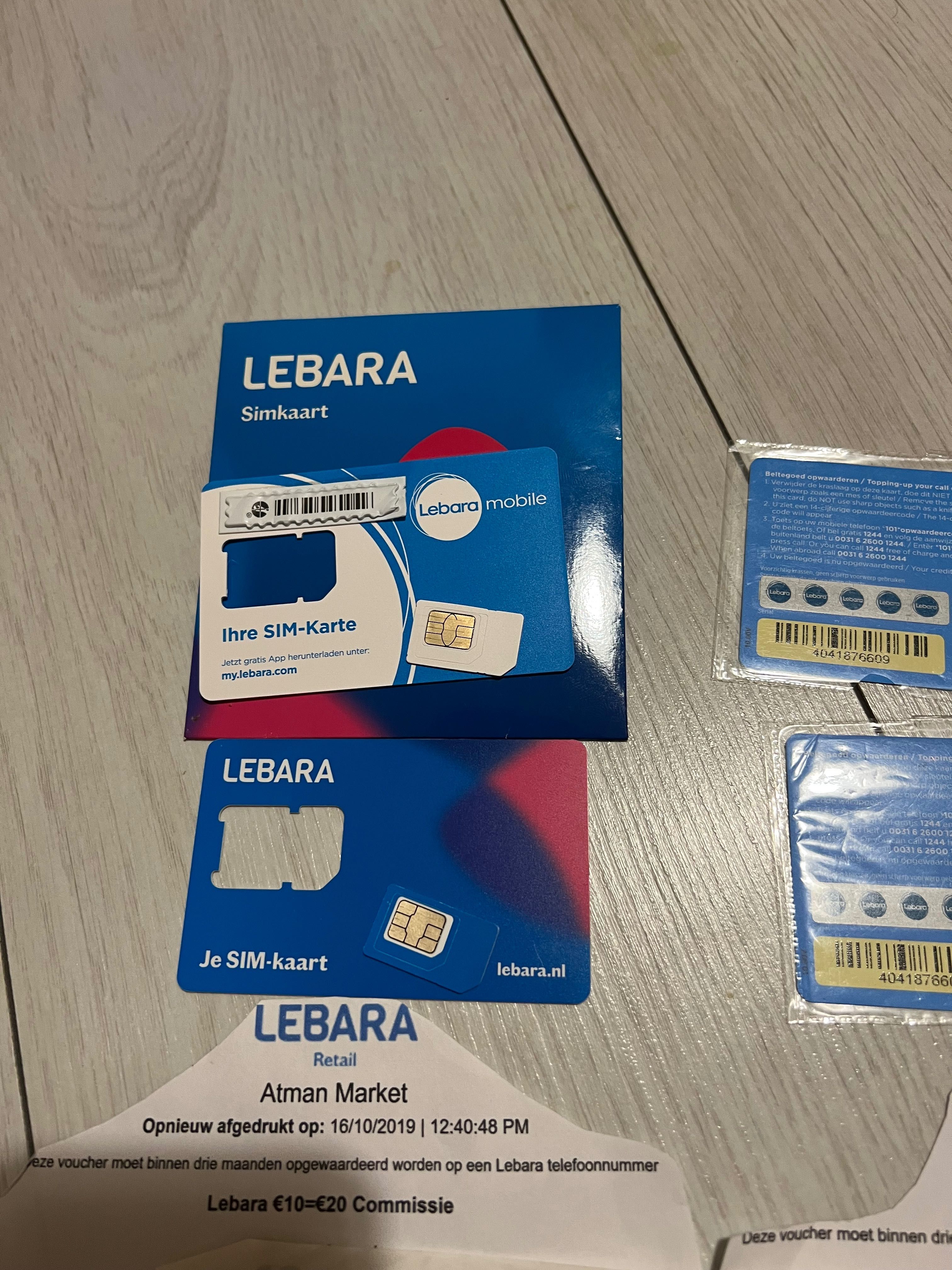 Zestaw LEBARA - sim i doładowania