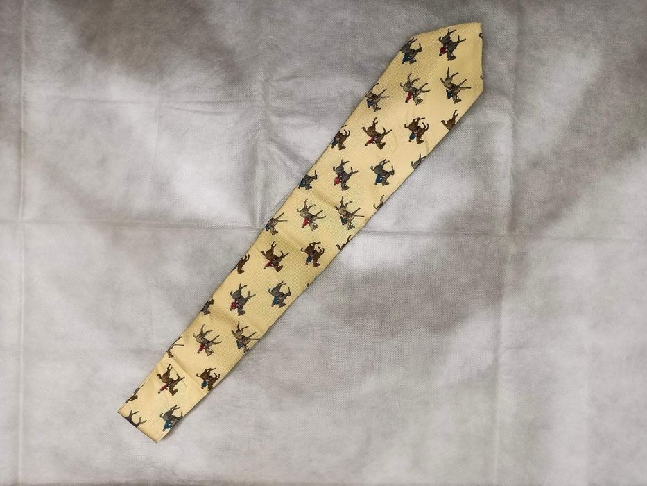 Męski krawat marki Etro Milano wzór Konie