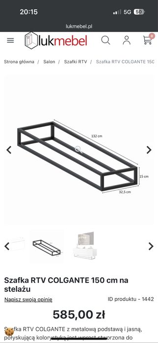 Szafka rtv oraz szafki nocne