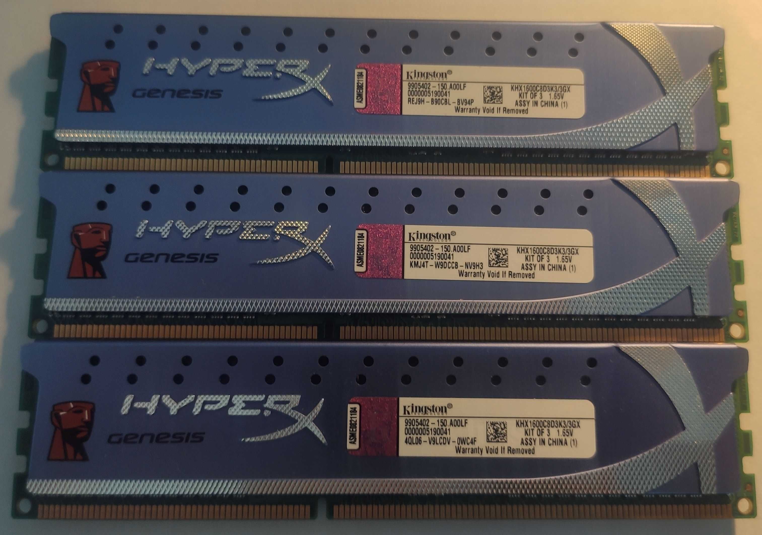 Pamięć RAM DDR3 Kingston HyperX 1600Mhz 3x1GB, 1x4GB  Kingston HyperX