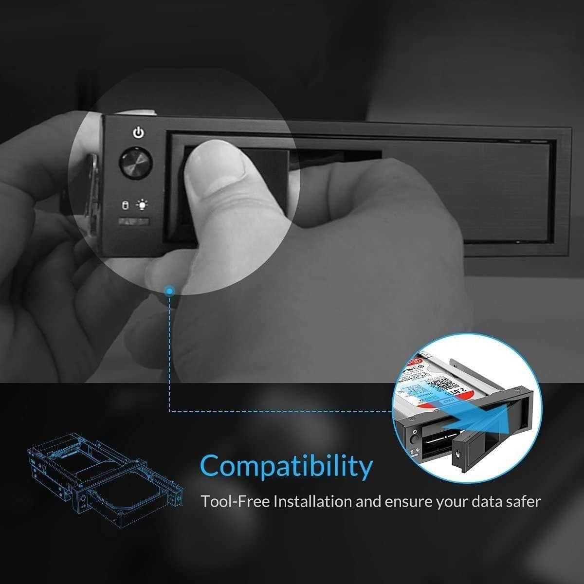 Kieszeń Orico ORICO 1106SS BK-EU 5.25 na 3.5 inch SATA HDD hot swap