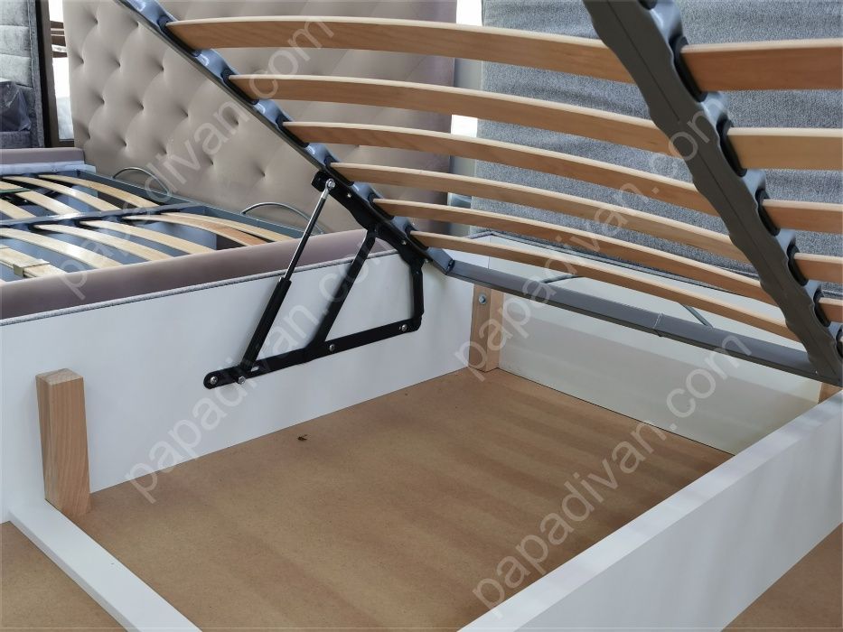 Мягкая кровать с нишей для белья Letto H 160Х200. Двуспальная кровать