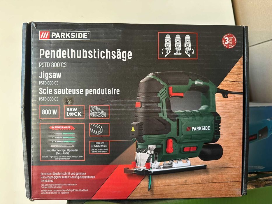 Wyrzynarka Parkside PSTB 800 C3 - 800W, Laser, LED - Nowa!