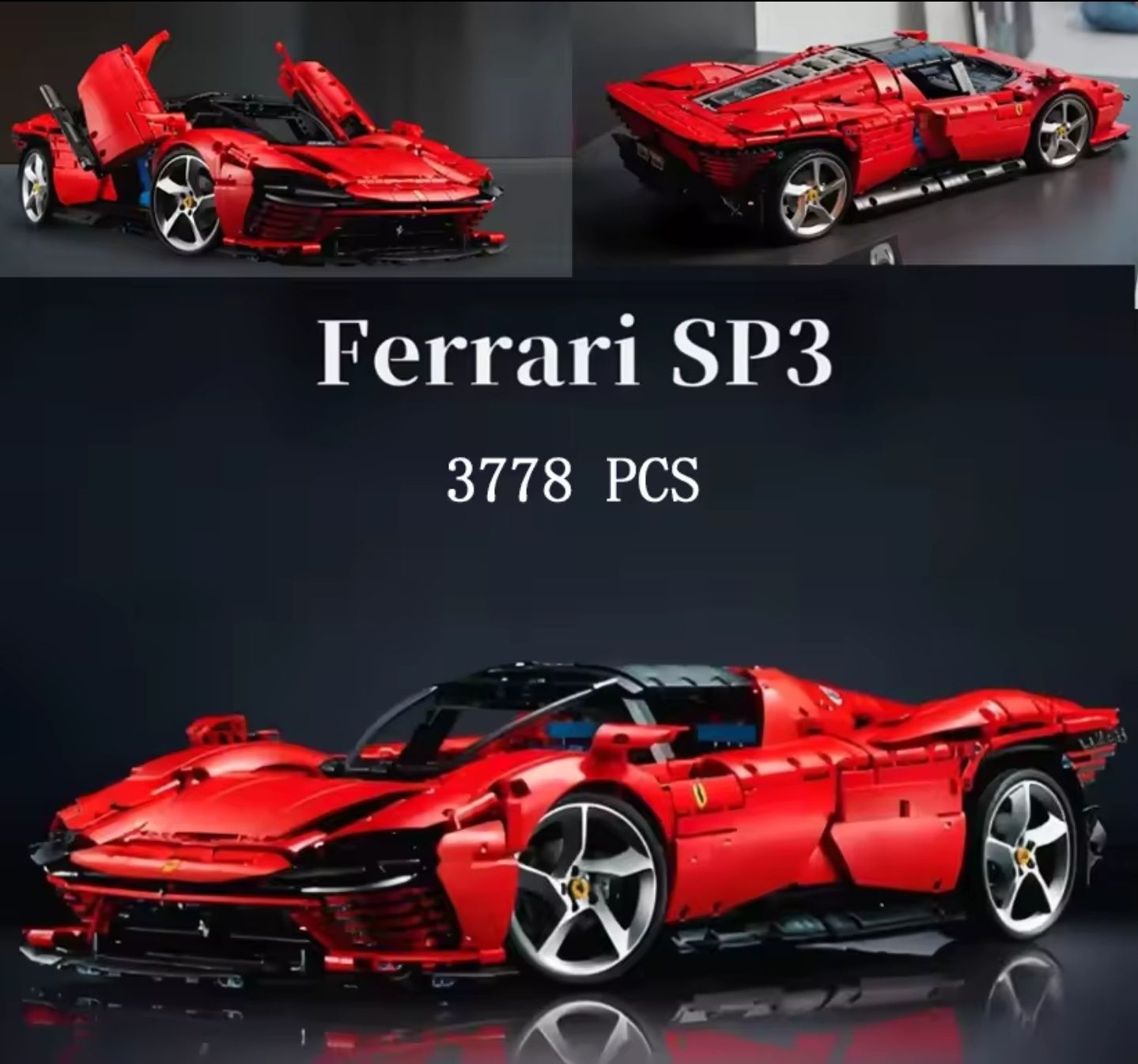 Kонструктор машина Technic Ferrari Daytona 3778 деталей, 1:8 масштаб