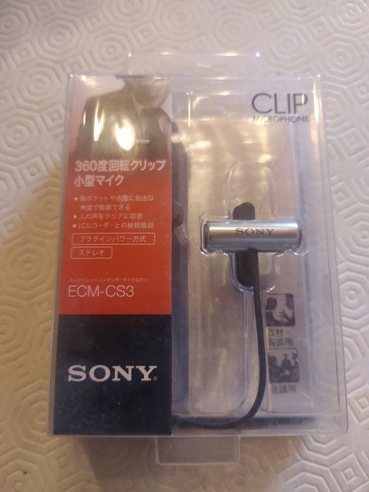 Microfone de lapela sony