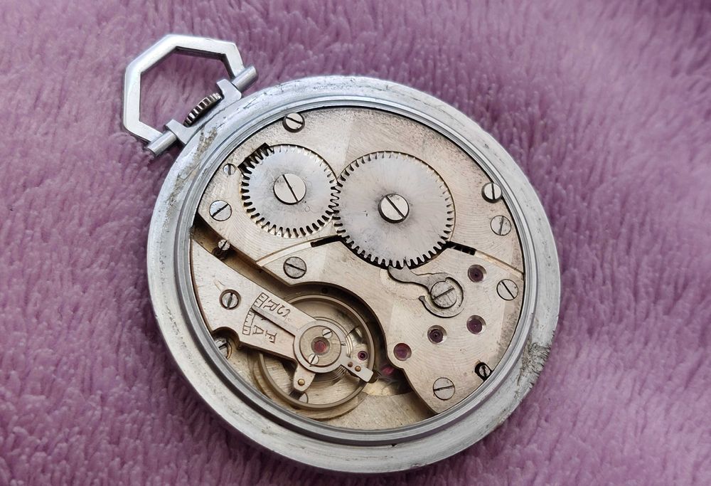 Relogio de bolso Vintage Metal Chrome [44mm] - Funciona.