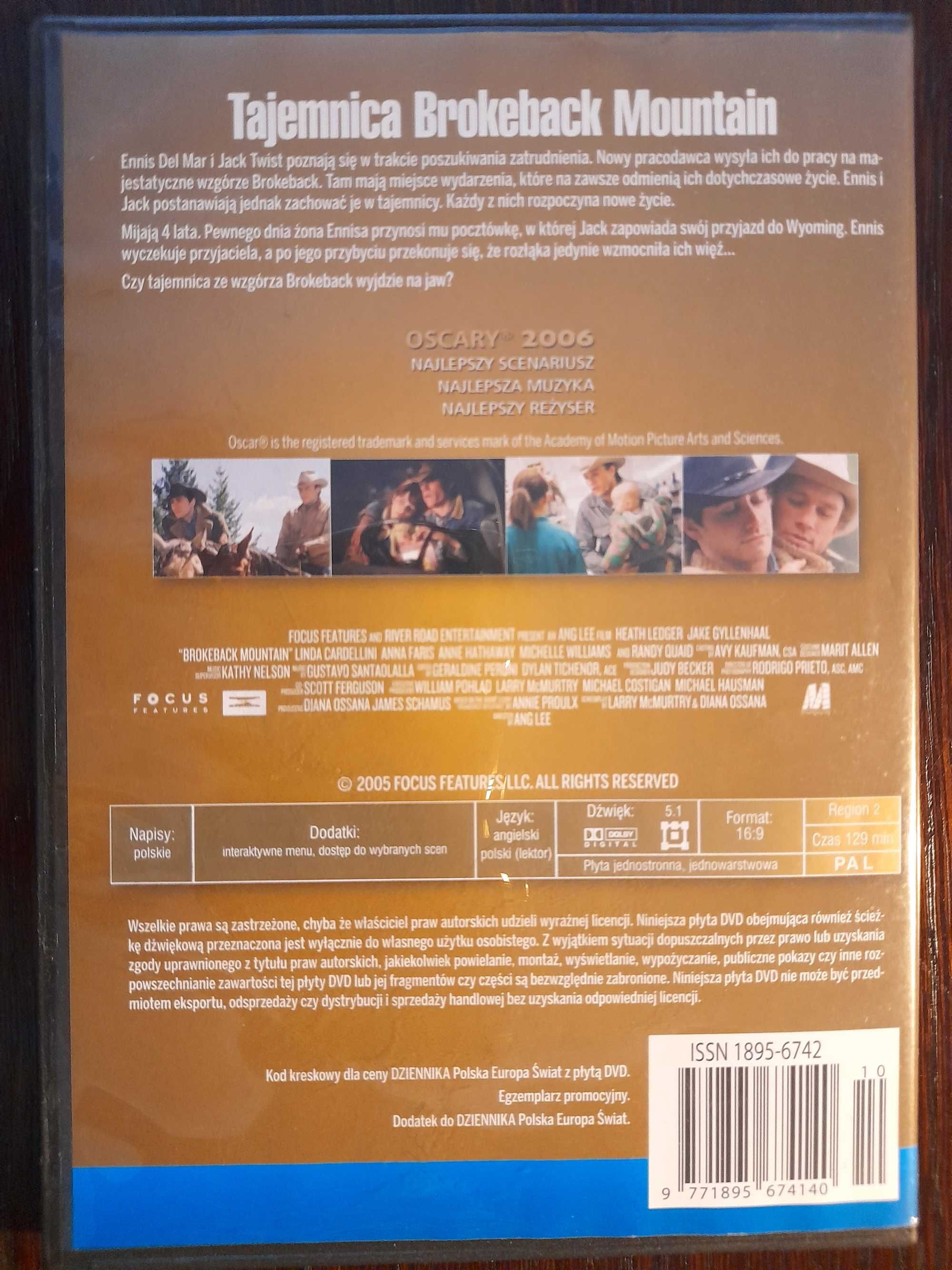 Tajemnica Brokeback Mountain - film DVD - Ang Lee