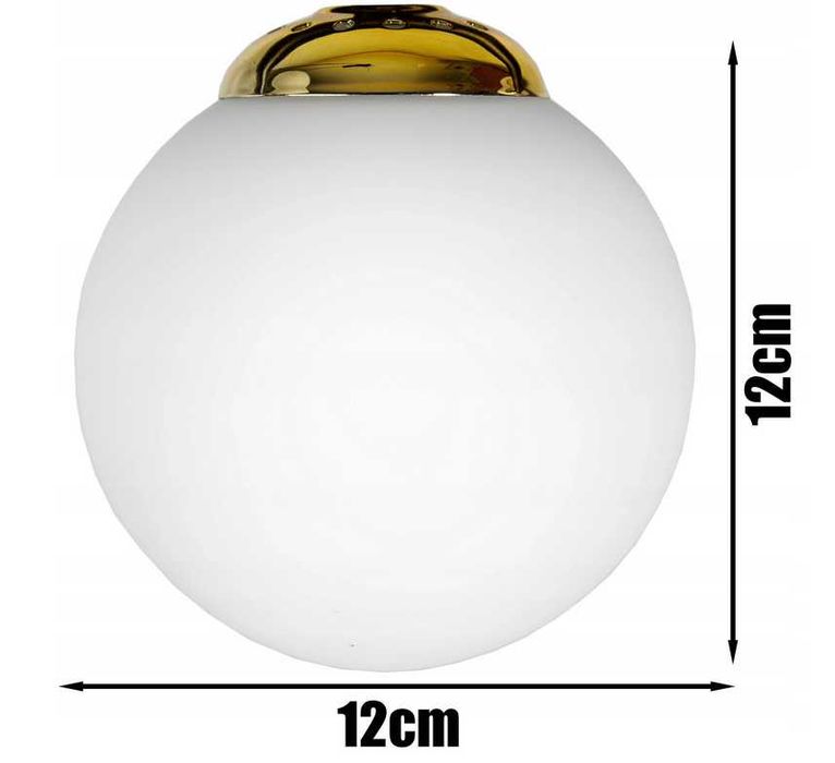LAMPA sufitowa wisząca 4 Kule GOLD Szklana