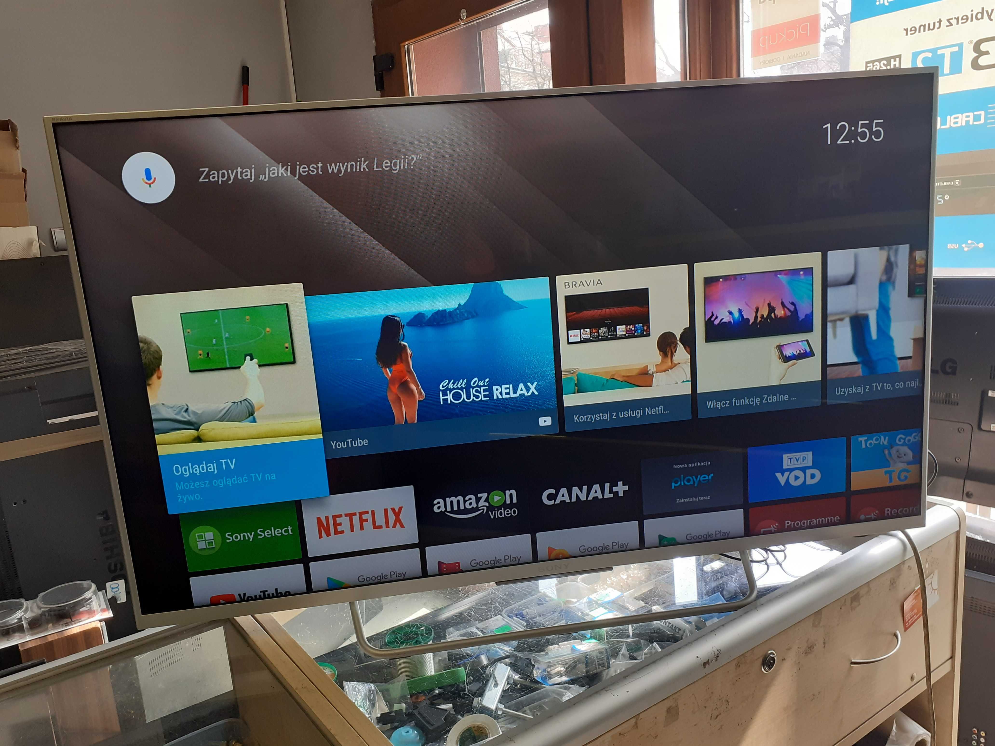 telewizor Android smart sony kdl-43w756c 100 Hz youtube netflix wifi