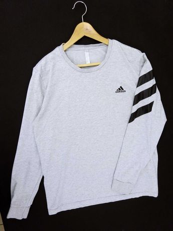 AY80 Koszulka z długim rękawem męska adidas szara bawełna XL