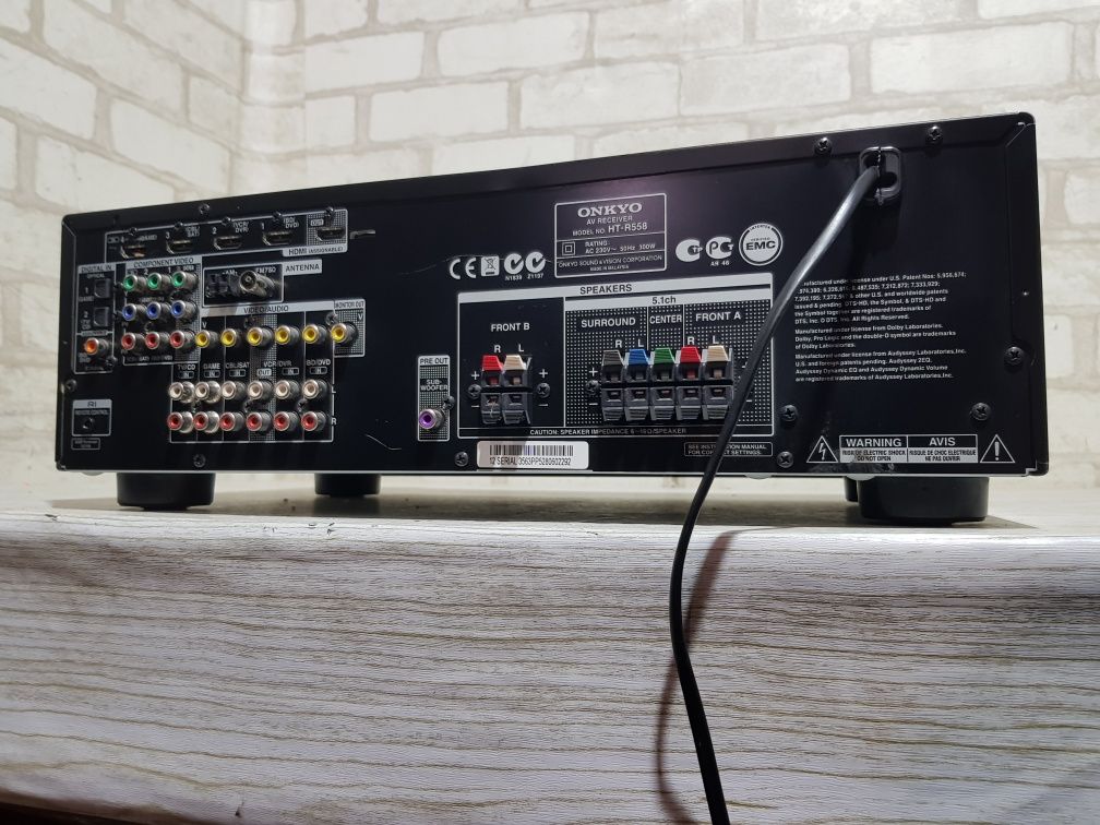 Пульт! 5.1 AV ресивер ONKYO HT-R558, *5x100 Вт, HDMI, ARC, USB, б/у з