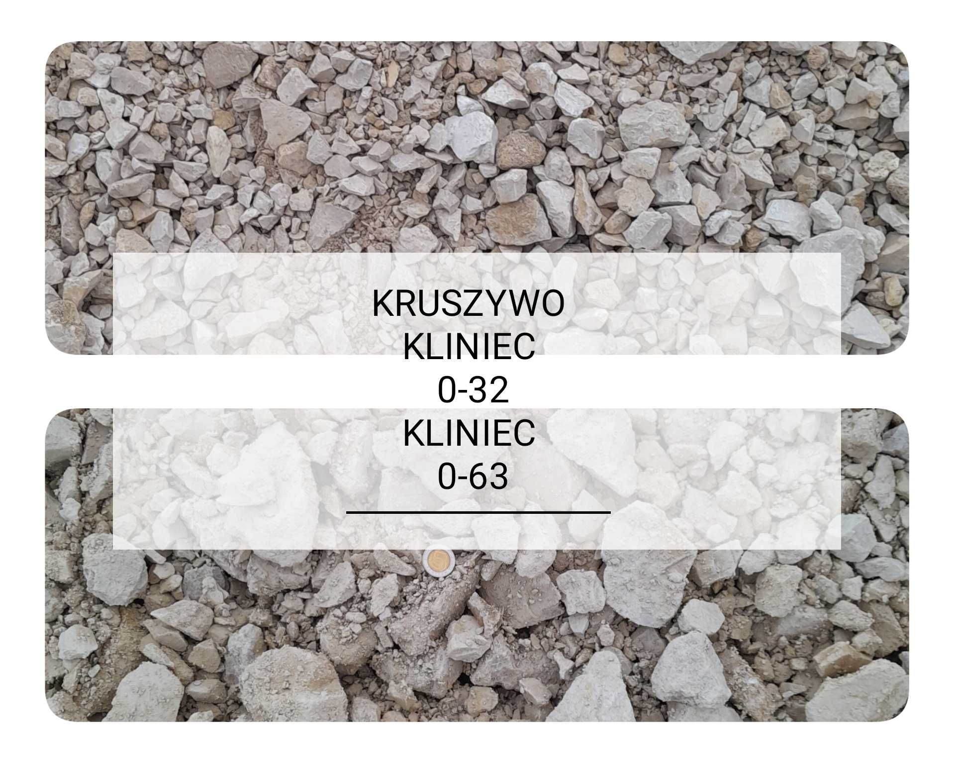 Kruszywo drogowe żwir Kliniec grys 4-31,5, 16-22,5,16-33 grafit, biały