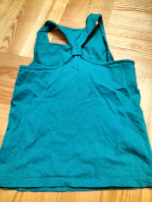 T-shirt dziewczęcy turkusowy