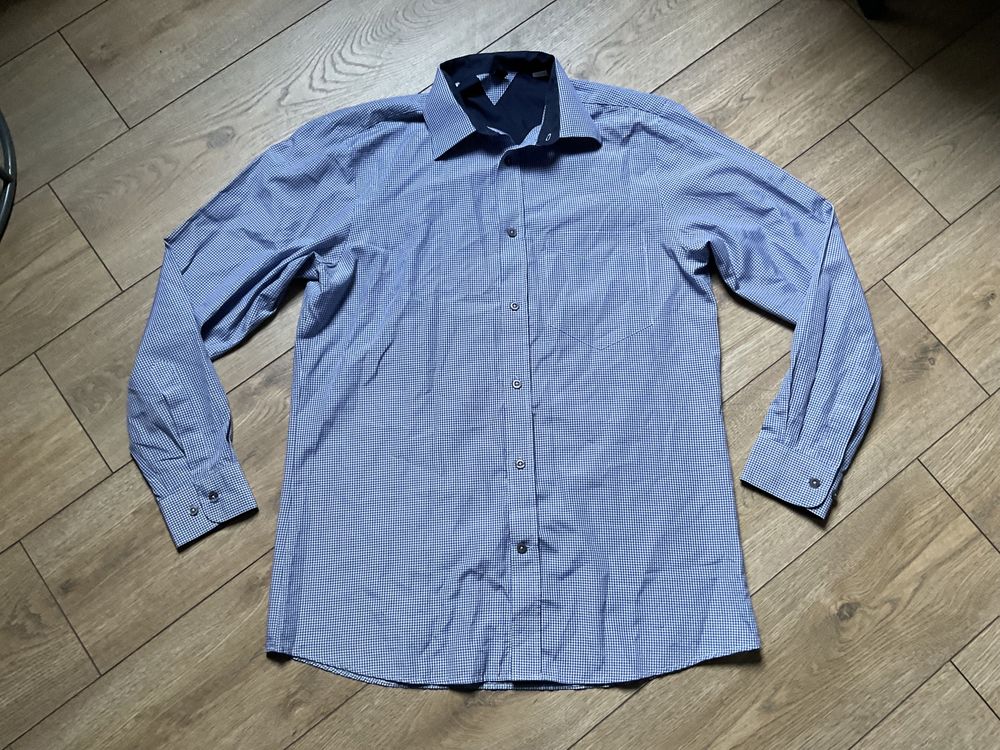 Koszula Kratka Niebieska XL