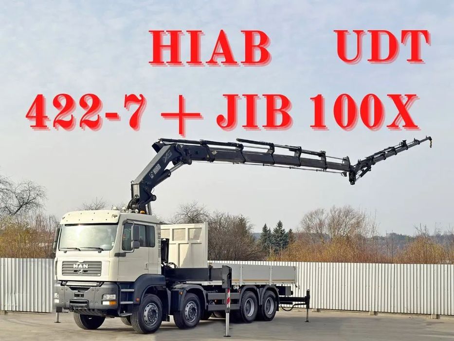 MAN TGA 35.430 * SKRZYNIA 6,00 m * HIAB 422 E - 5 HIPRO + JIB 100X + PILOT