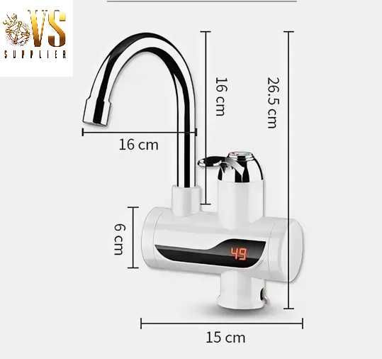 Elektryczny przepływowy podgrzewacz wody 3000W – kran LCD 30-60°C