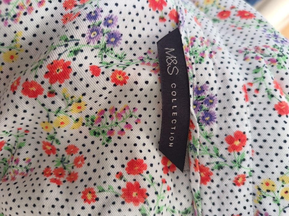 Piękna koszula w kolorowe kwiaty M&S Collection M