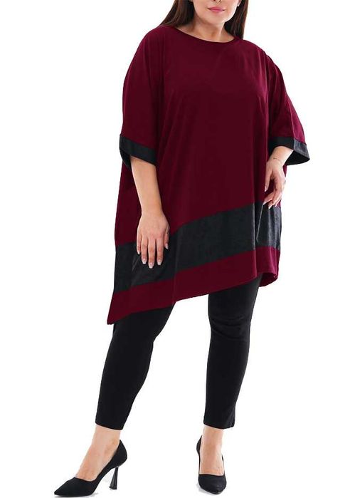 Elegancka modna tunika oversize plus size bawełna 4xl 5xl