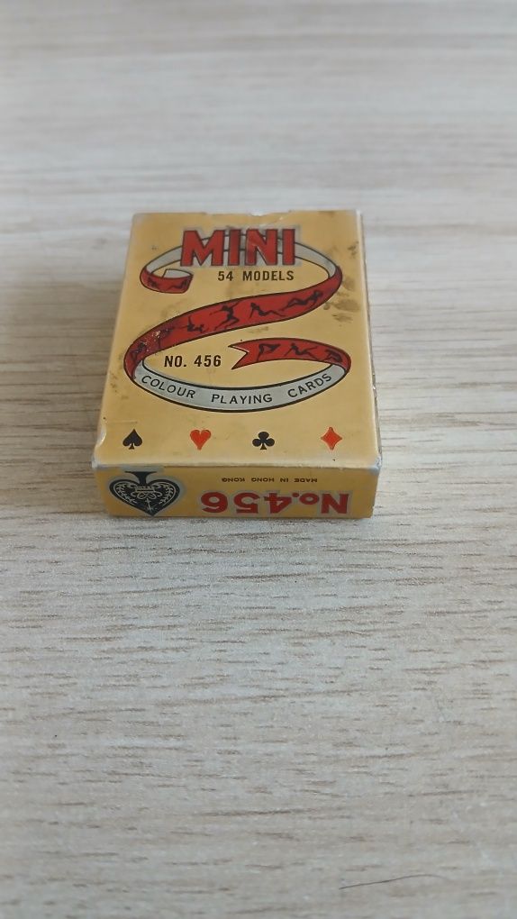 Karty VINTAGE MINI 54 Models Nude Colour Playing Cards NO. 456 Gold Bo