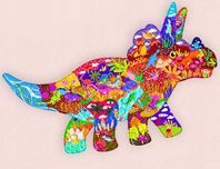 Puzzle dla dzieci kształt dinozaur Triceratops 367