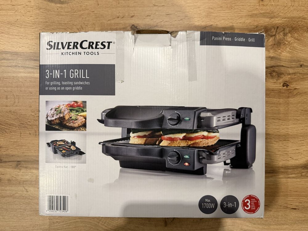Grill 3w1 SilverCrest – używany, stan dobry