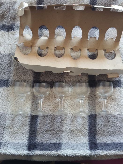 Kieliszki PRL 5 sztuk