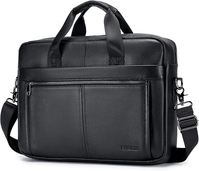 Bagzy Męska Skórzana Listonoszka Torba na Ramię Mieszcząca Laptopa