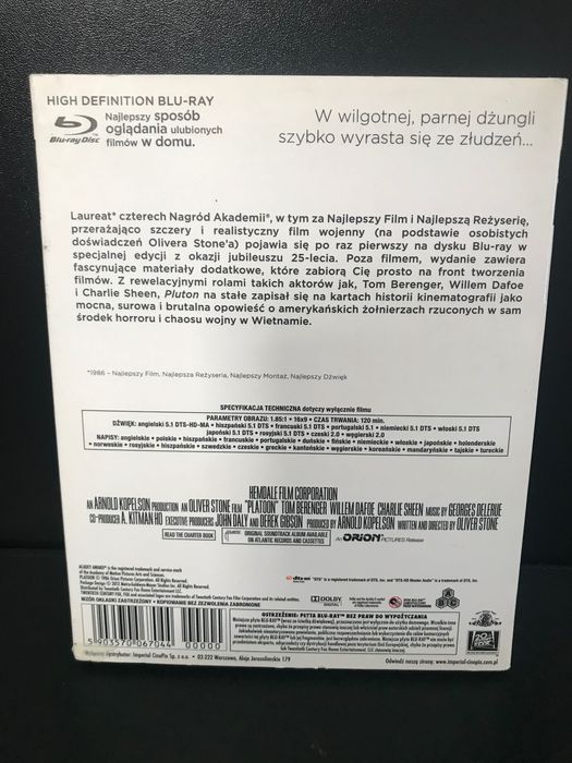 „Pluton” UNIKAT blu ray White Limited Collection Nowy w folii