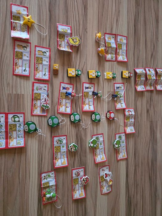 25 Sztuk Super Mario Kinder Joy Jajko Niespodzianka Karteczka Gwiazdka