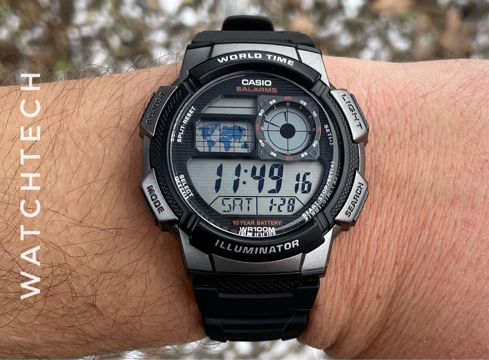 Годинник Casio AE-1000W-1B новий оригінальний тактичний