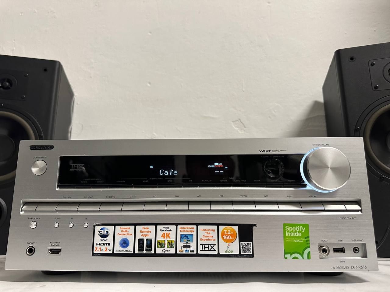 7.2 AV Amplituner ONKYO TX-NR616, HDMI, USB, 4К, Flac