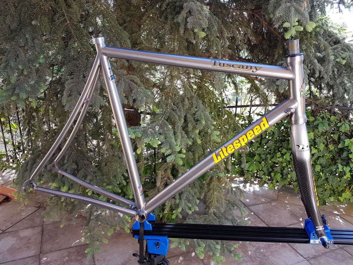 TYTANOWA rama LITESPEED Tuscany + karbonowy widelec, szosa