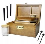 Skrzynka do przechowywania dla palacza, stash box, drewniana na szyfr