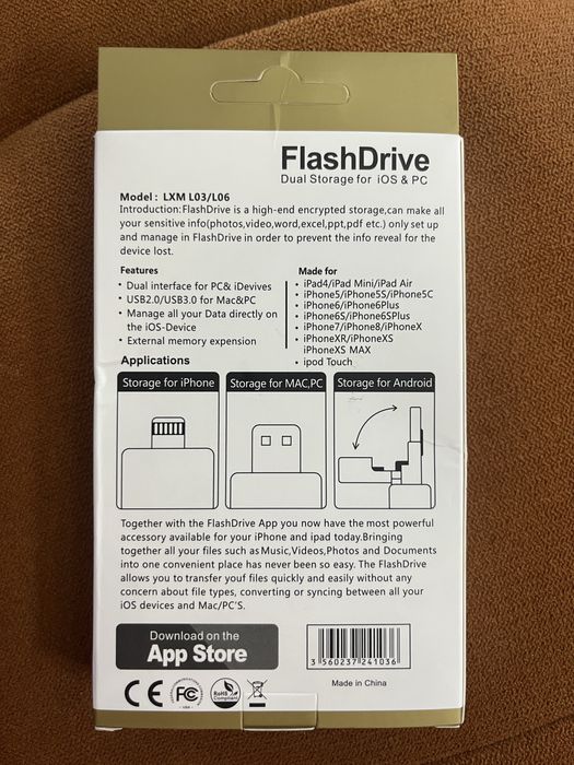 Флешка для телефона fleshdrive на 16 gb