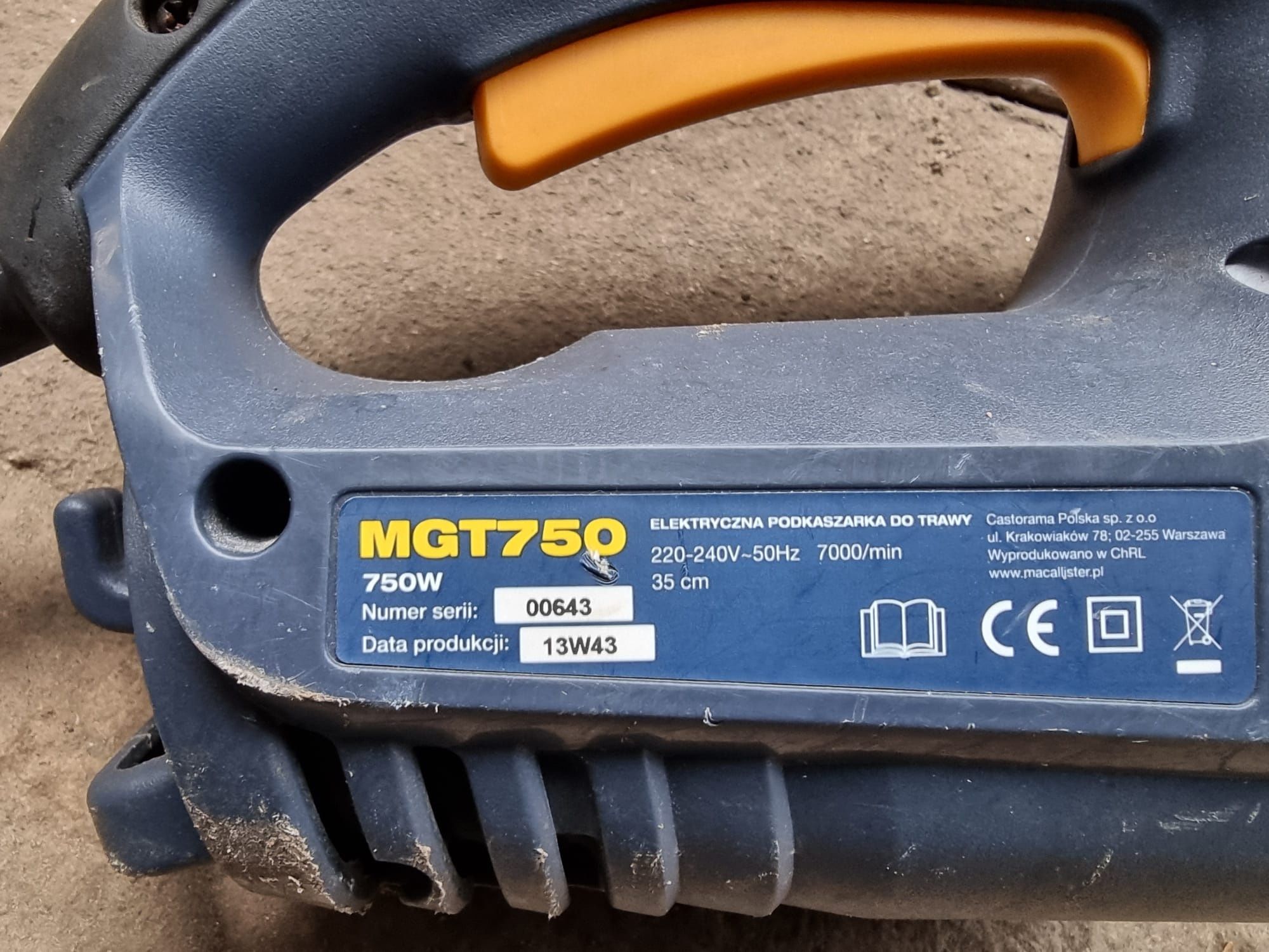 Podkaszarka mac allister uszkodzona