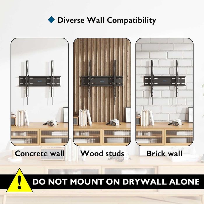 BONTEC Uchwyt ścienny do telewizora 23–60 cali, uchylny, do 45 kg
