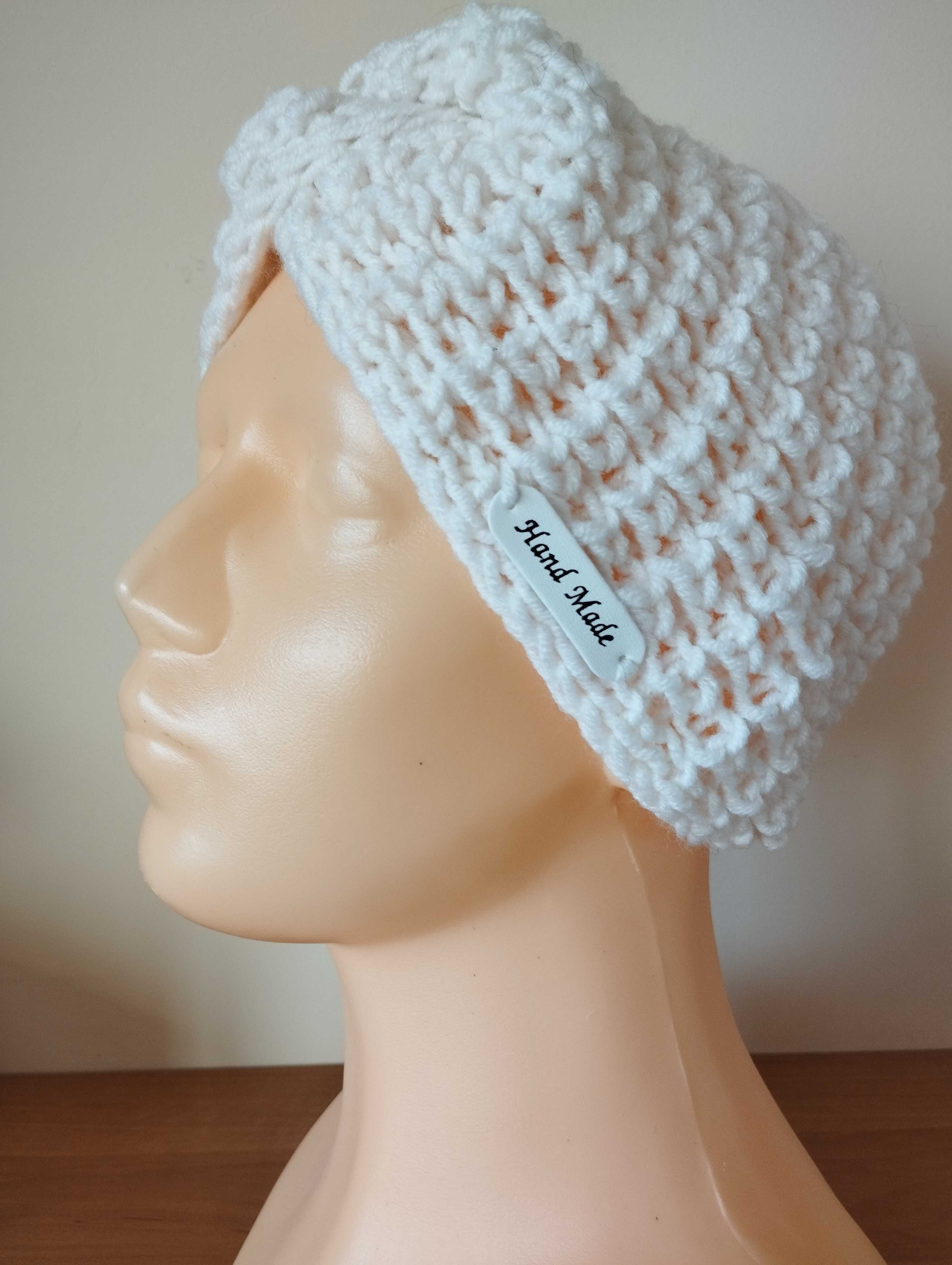 Damska, ciepła opaska; turban; handmade