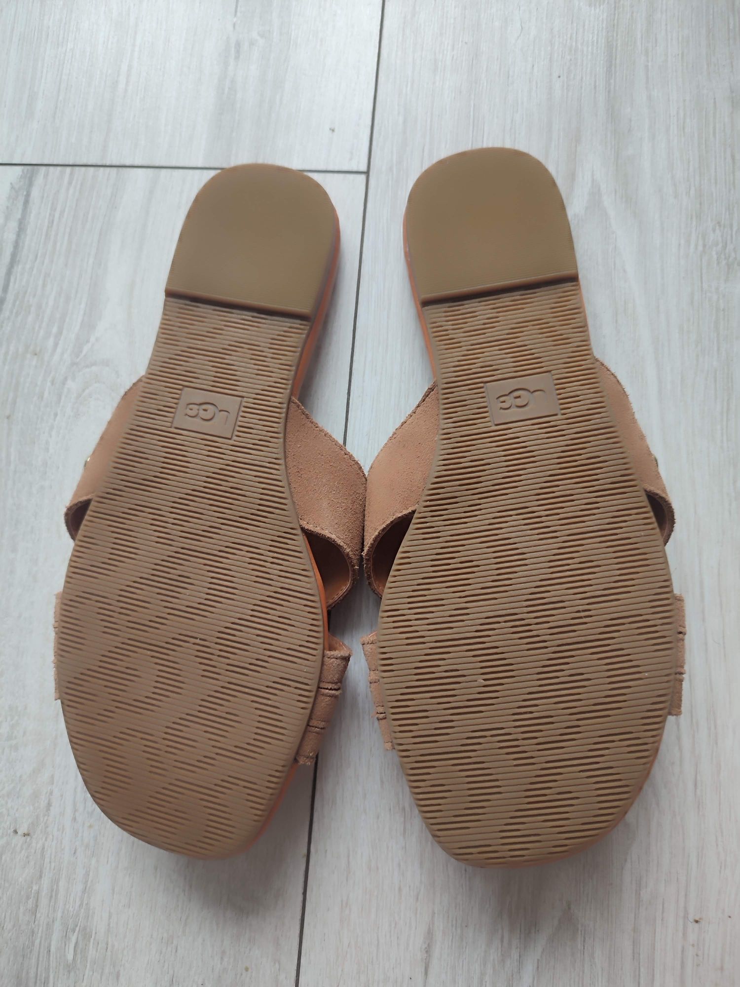 Шльопанці шкіряні Ugg оригінал, шлепки Ugg
