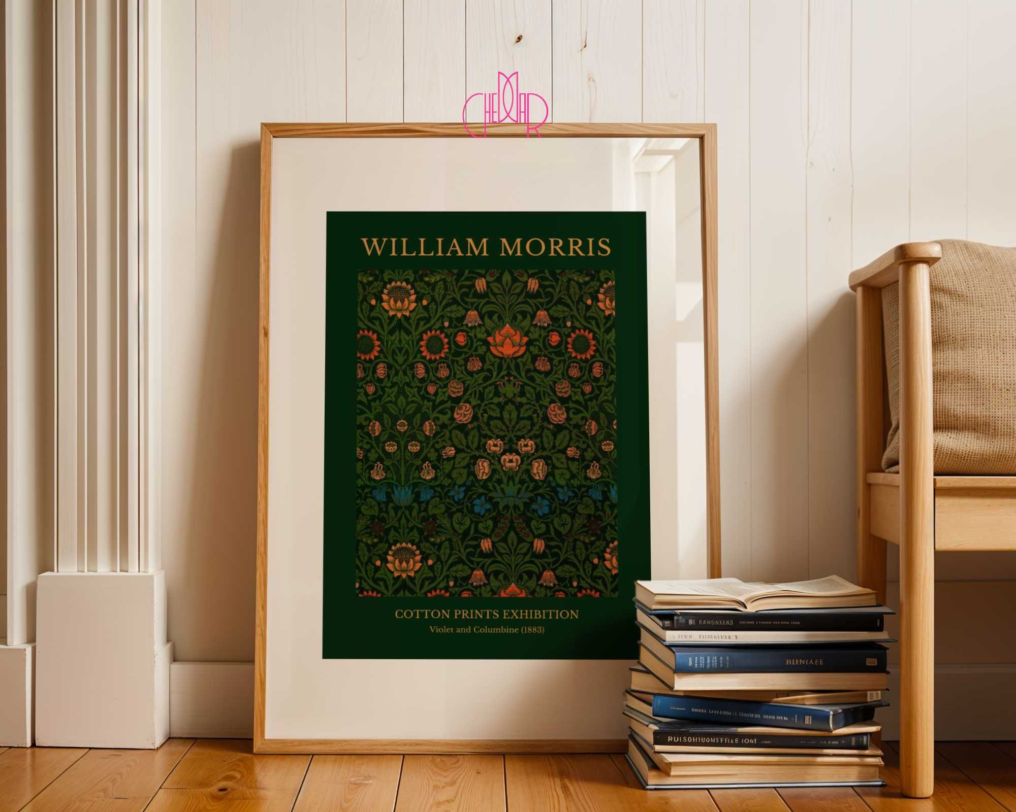 Plakat ,,Violet and Columbine", William Morris, 30x40, bez ramki
