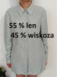 lniana miętowa/niebieska przewiewna koszula Len wiskoza 42 44 nowa wyg