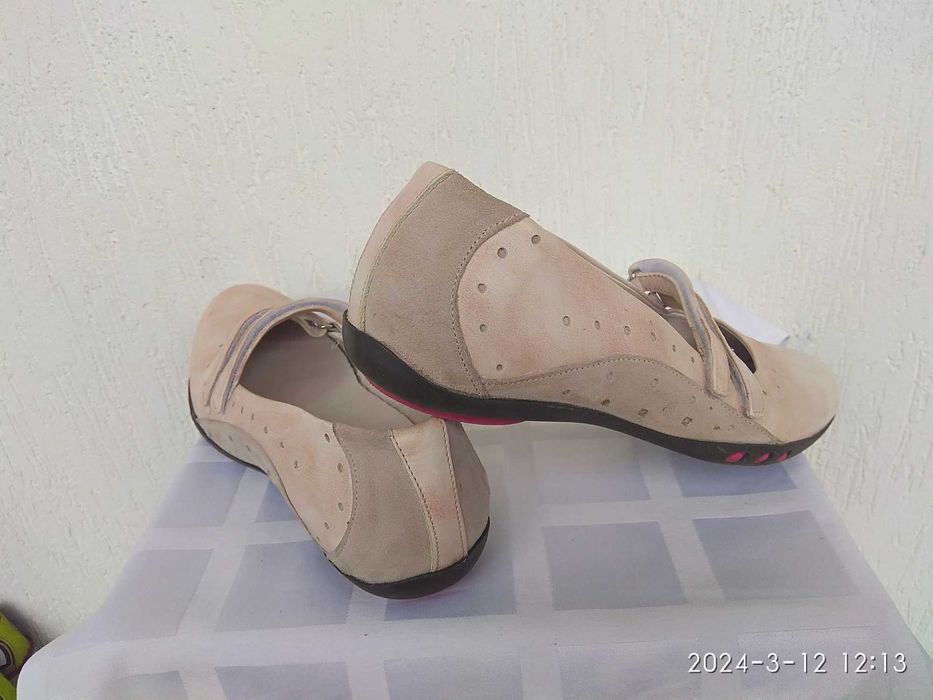 Кожанние туфли,балетки Clarks р.41-41.5