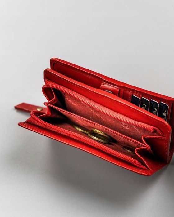 duży, skórzany portfel damski z systemem rfid - peterson
