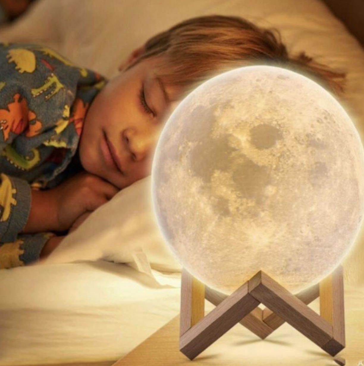 Нічник місяць, який світиться Moon Lamp 13 см