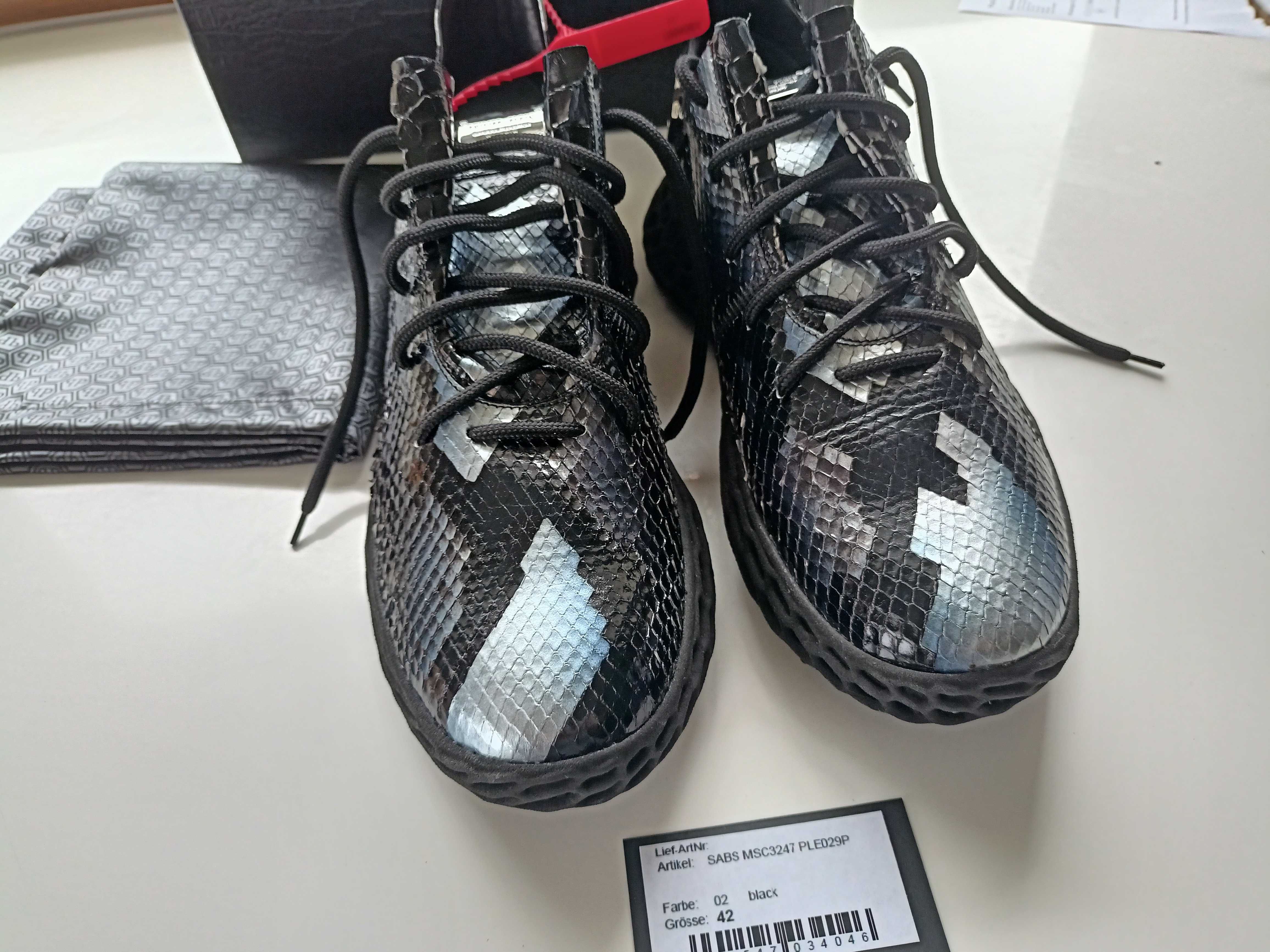 Buty Philipp Plein Runner Sneakers Skeleton 100% Python