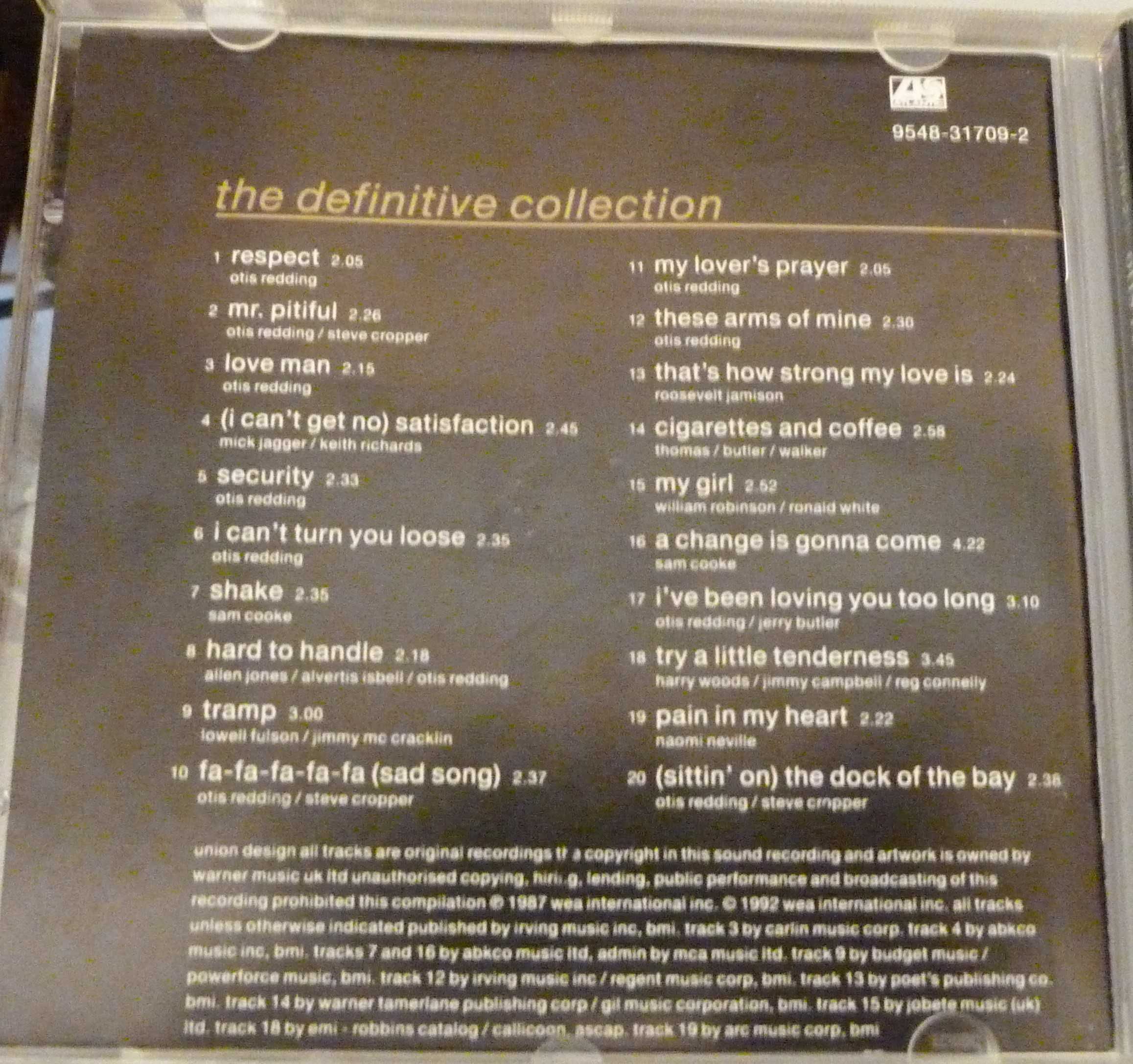 Otis Redding – the definitive collection - CD - stan jak NOWA!