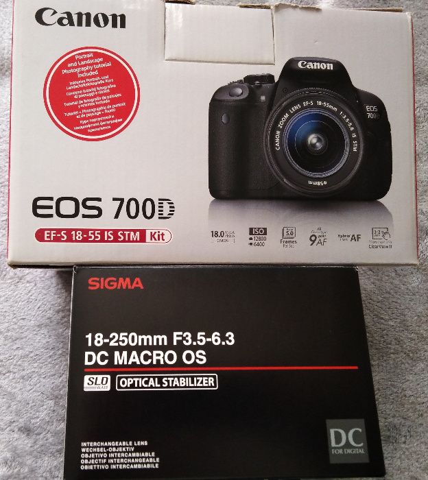 Canon EOS 700D + SIGMA 18 - 250mm +gratis