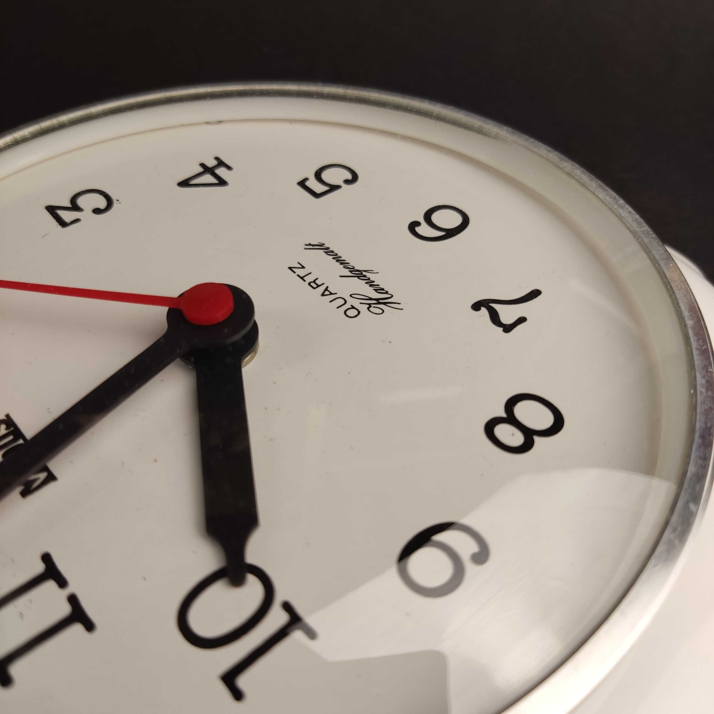 Zegar kwarcowy ceramiczny MEBUS - mechanizm Junghans - sprawny