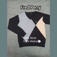 Sweter wełniany Fred Perry XL