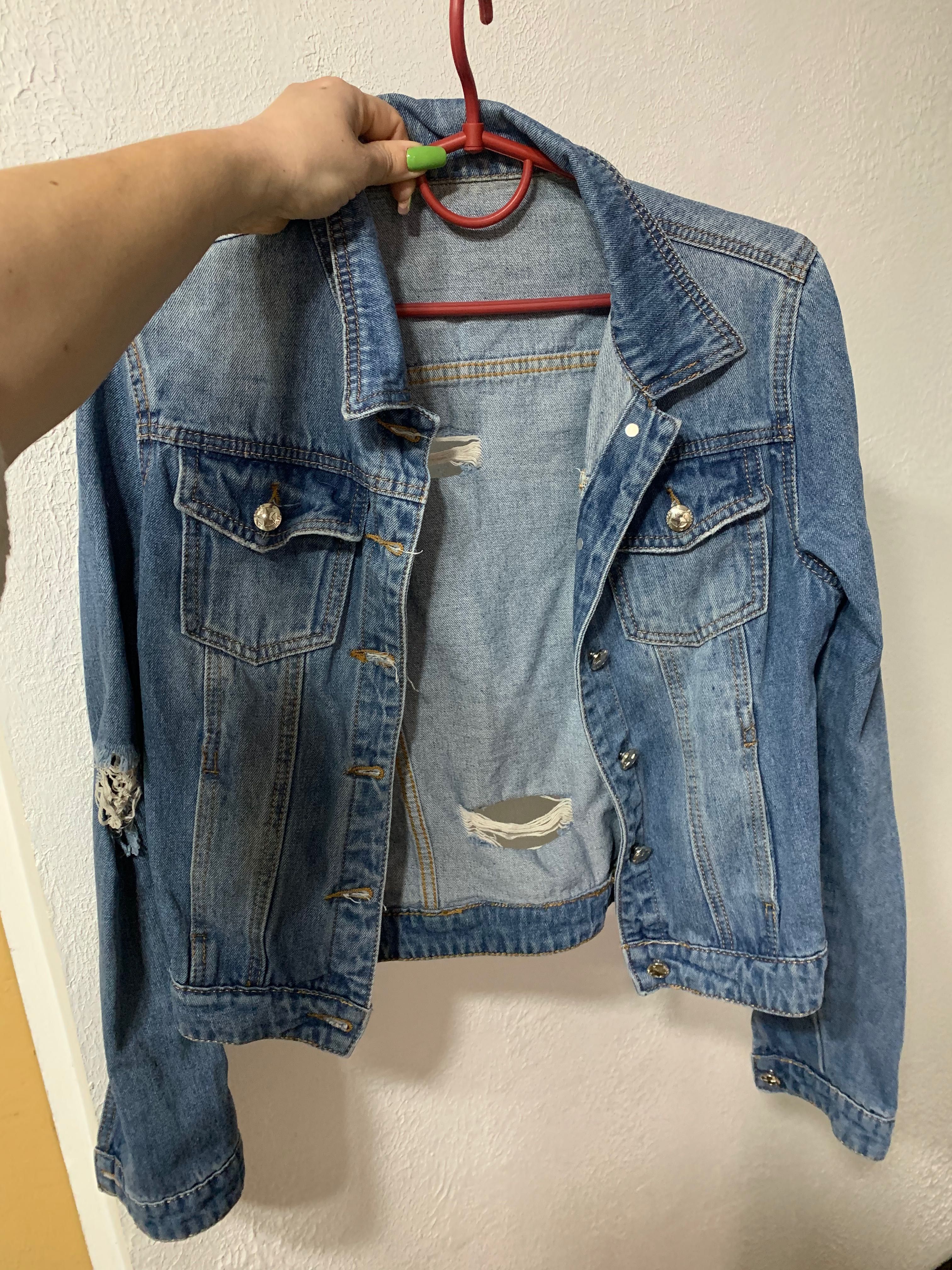 Джинсовий жакет , розмір L-XL